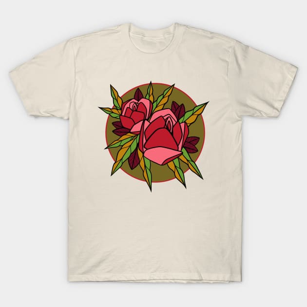 Art Deco roses T-Shirt by InkSmith